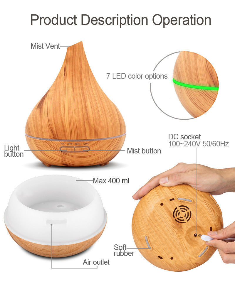 Long-lasting aromatic air humidifier
